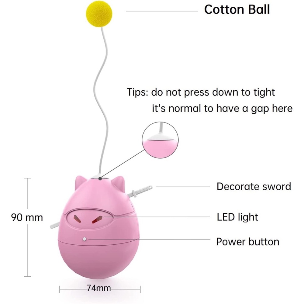 Automatic Interactive Touch Motion Activated Ninja Timing Rotating Ball Cat Toy - Picture 3 of 9